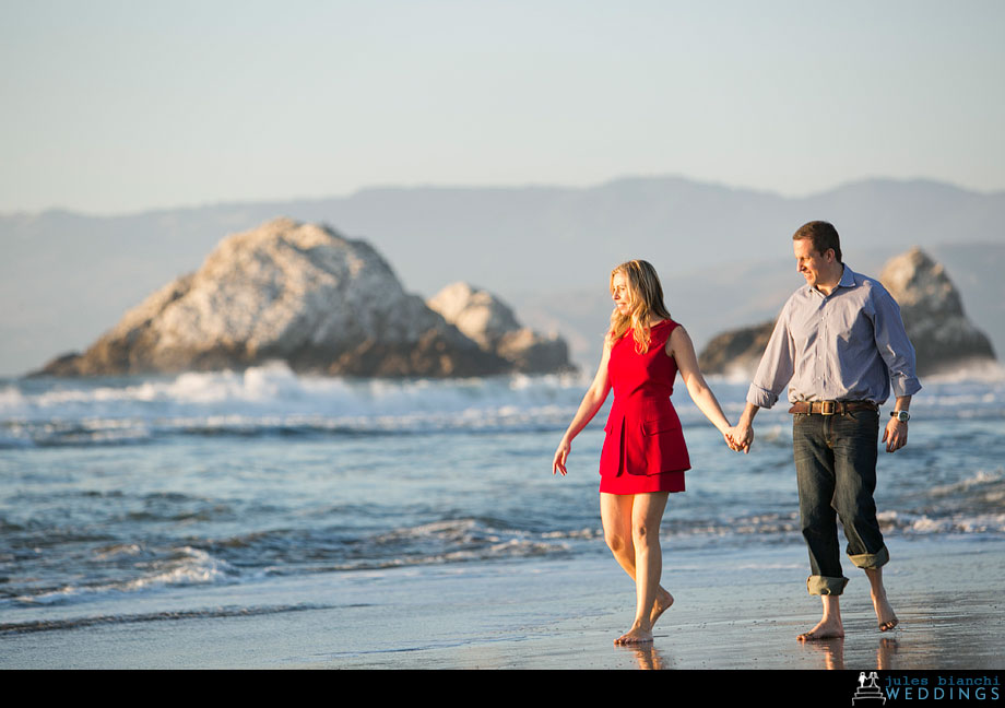 engagement shoot, beach chalet & golden gate park, stanford california